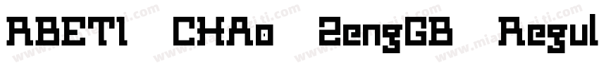 RBETI CHA0 ZengGB Regular字体转换